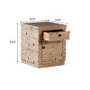 Retro Bed Side Table, Embossed Coffee Table with Texture Relief Design, Portable Side Table for Living Room, Bedroom – The Pop Home - 4 of 4