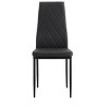 KWPZQEB Dining Chairs Set, Dining Room Chairs with Upholstered & High Back, Modern Armless Chairs for Living Room, Dining Room, Black - 3 of 4