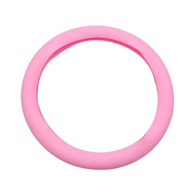 X-Autohaux 12.6" Outer Dia Silicone Anti-Slip Steering Wheel Cover Protector for Car Vehicle Pink