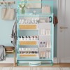 Acekool 3-Tier Shoe Cabinet with Natural Rattan Flip Drawers, Adjustable Shelves & Open Storage, Entryway Organizer in Multiple Finish - 4 of 4