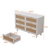 Racxily Rattan Dresser for Bedroom, with 6 Drawer Dresser, Boho Clothes Storage Cabinet, for Hallway, Living Room, Bedroom - 2 of 4