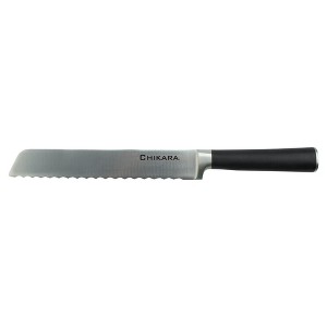 Chikara Series 8 Inch Bread Knife: Serrated Stainless Steel Blade, Resin Handle, Hand Wash, Light Silver - 1 of 3