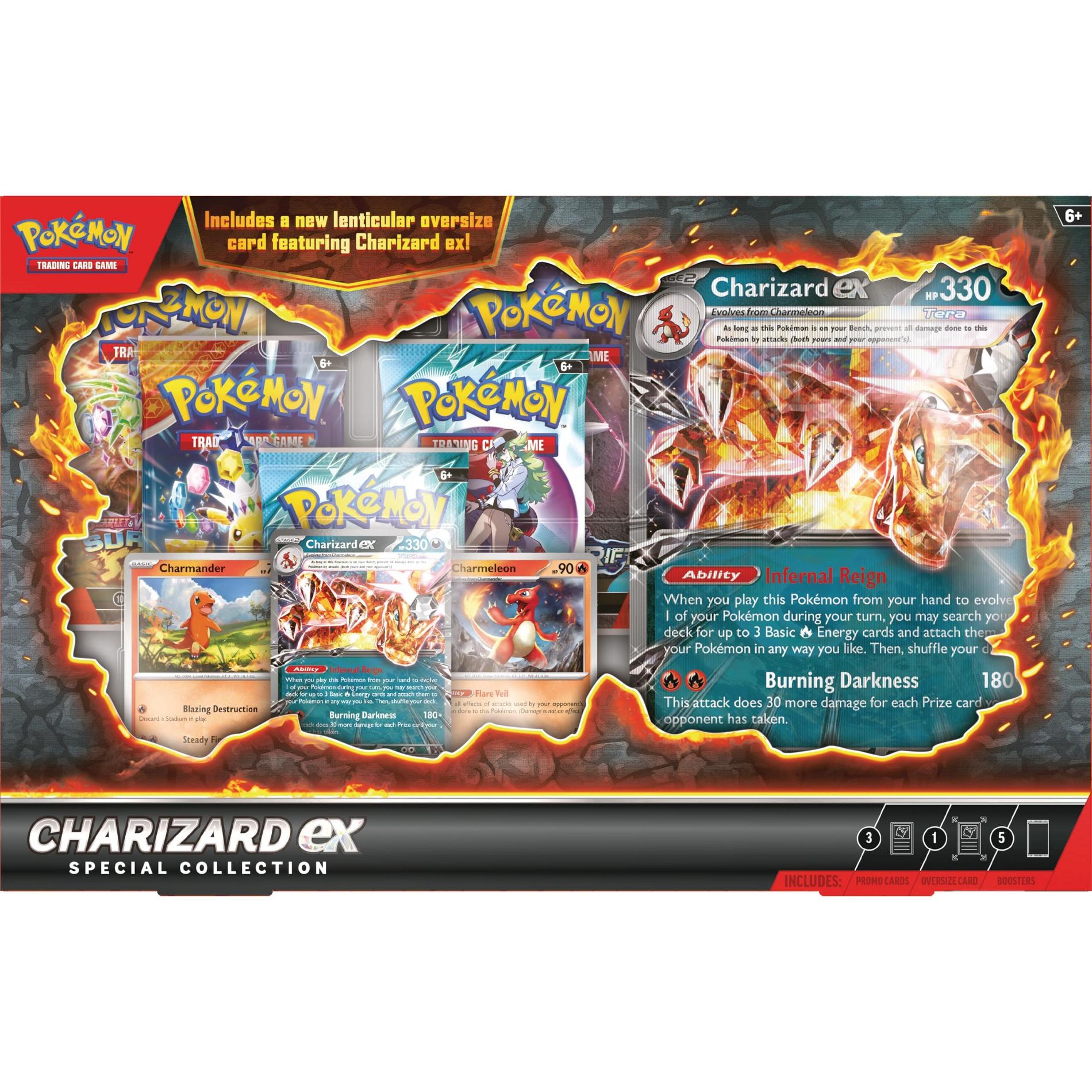 Pokemon TCG: Charizard ex Special Collection - 5 Packs, Promos