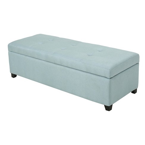 Light deals blue ottoman