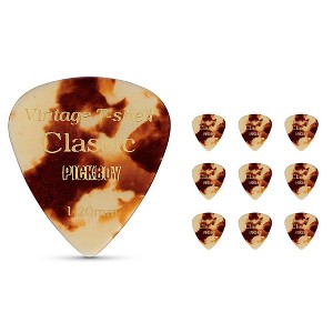 Pick Boy Tortoise-Shell Cellulose Vintage Guitar Picks 1.20 mm 10 Pack - 1 of 2
