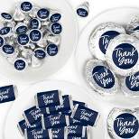 Big Dot of Happiness Navy Blue Elegantly Simple - Guest Party Favors Candy Favor Sticker Kit - 304 Pieces