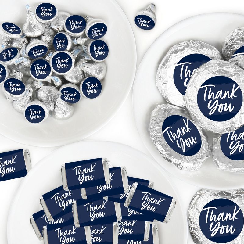 Big Dot of Happiness Navy Blue Elegantly Simple - Guest Party Favors Candy Favor Sticker Kit - 304 Pieces, 1 of 9