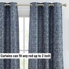 HLC.ME Avalon Jacquard Slub Texture - Privacy Curtains Grommet Lightweight Window Curtains Panels, 2 Panels - 2 of 4
