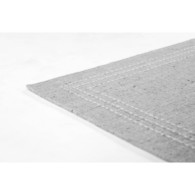 Oliver Light Blue Hand-Loomed Wool and Viscose Rug