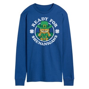 Men's - Garfield - Ready for Shananigans St. Patrick's Day Long Sleeve Graphic T-Shirt - 1 of 4