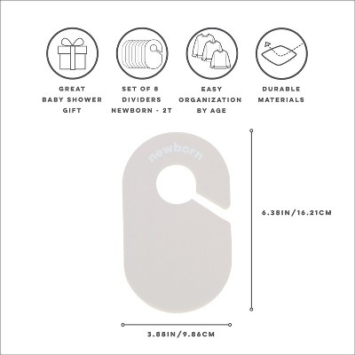 Cream and Neutral Baby Velvet Hangers with Closet Dividers Set