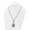 Black Bow Jewelry Stainless Steel, Enamel & Antiqued XL Shield Cross Necklace, 22 Inch - 2 of 4