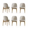 Upholstered Linen Dining Chairs with Solid Wood Legs, Modern Armless Fabric Chairs for Dining Room or Kitchen Table-Maison Boucle - 2 of 4