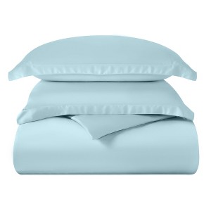 300 Thread Count Rayon From Bamboo Solid 3 Piece Duvet Cover Set by Blue Nile Mills - 1 of 4