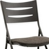 MECO Sudden Comfort Destiny 3 Slat Back Padded Folding Chair with Contoured Backrest and Steel Frame for Indoor or Outdoor Events, Cinnabar (Set of 4) - 4 of 4