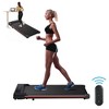 HFYee Walking Pad 300 LB Capacity with LED Display and 2.5HP Silent Motor, Under Desk Treadmill 2-in-1 Design Portable Treadmill for Home, Black Red - 2 of 4