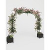 Metal Garden Arch, Wedding & Event Decoration, Garden Trellis for Climbing Plants, Balloon Decor Garden Arch Arbor, Raised Planter Box - 3 of 4