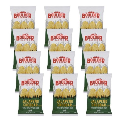 Boulder Canyon Jalapeno Cheddar Kettle Style Potato Chips - Case of 12/5 oz