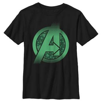 Boy's Marvel St. Patrick's Day Avengers' Logo T-Shirt