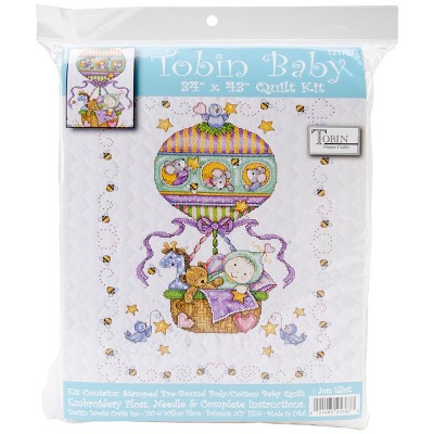 Tobin Stamped Quilt Cross Stitch Kit 34"X43"-Balloon Ride