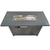 Living Source International 25'' H x 42'' W Steel Outdoor Fire Pit Table with Lid (Gray) - 2 of 4