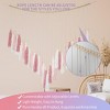 Aoibox Blush Pink Macrame Wall Hanging, Boho Decor with Tassels, Farmhouse Style Wooden Beads, Nursery Living Room Dorm D¨¦cor - 3 of 4