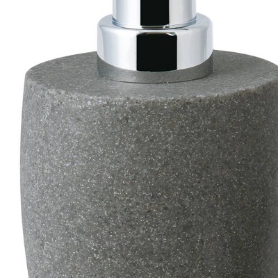 Charcoal Gray Resin Stone Soap Dispenser