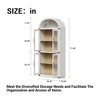 71" Industrial Arched Bookcase with Glass Doors, 5-Tier Display Bookshelf, Freestanding Storage Cabinet for Living Room, Bedroom, Home Office - 2 of 4