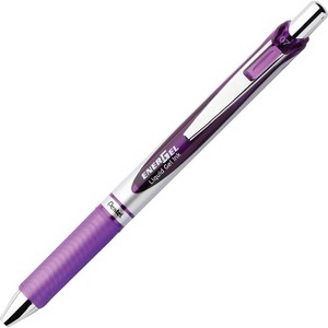 Pentel EnerGel Retractable Liquid Gel Pens 0.7 mm Purple - Pack of 12 - 1 of 2