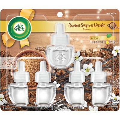 Air Wick Scented Oil Refill Air Freshener - Brown Sugar & Vanilla - 5pk/3.38oz