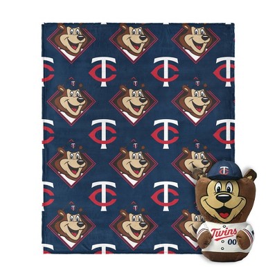 MLB Minnesota Twins Mascot Silk Touch Throw Blanket and 11" Plush