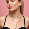SOHI Women's Crystal Silver Equilibrium Jewel Necklace - 4 of 4