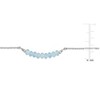 EVERLY JEWELRY | Sterling Silver 5/8ct TGW Aquamarine Bead Bar Necklace, 16.5 inc + 2 inc - 2 of 4