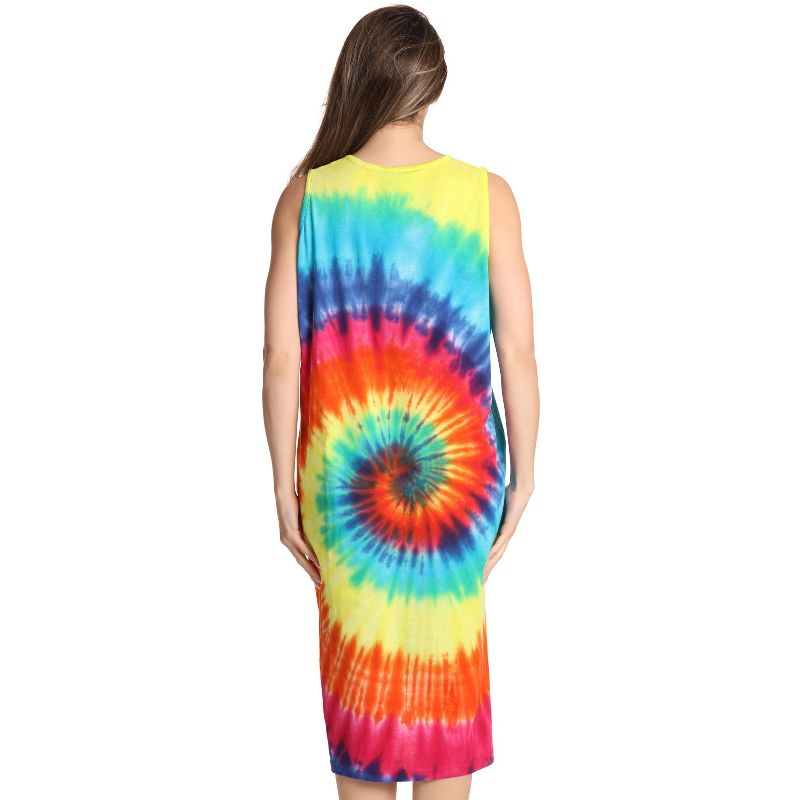 Just Love Womens Nightgown - Sleeveless Henley Oversized Sleepwear Gown, 3 of 4