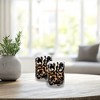 LumaBase Battery-Operated LED Glass Candles with Flickering Flame, Black Baroque Swirl - Set of 2 - 2 of 4