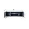 59" Silver Mirrored TV Stand for 65 Inch TV,Modern Glam Media Console with Sparkling M Shape Crystal Doors for Living Room-Baofuwish - 4 of 4