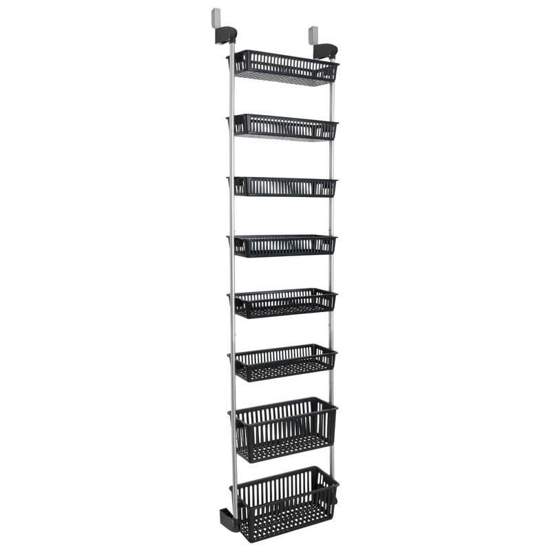 Smart Design 8-Tier Over The Door Hanging Pantry Organizer with 6 full Baskets and 2 Deep Baskets, 2 of 9