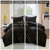 Sapphtopaz Metallic Printed Plush Comforter Set, Ultra Soft Bedding Set Quilt Set with Throw Pillows, Machine Washable - 4 of 4