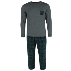 Outdoor Life Men's Long Sleeve and Flannel Pant Pajama Set - 1 of 4