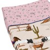 Sweet Jojo Designs Girl Changing Pad Cover Western Cowgirl Pink Brown and Beige - 3 of 4