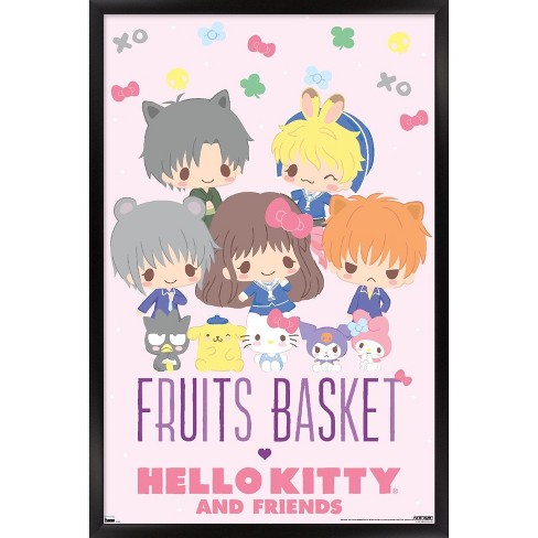 Hello Kitty and Friends - Happiness Overload Wall Poster, 14.725 x 22.375  Framed