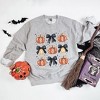 Simply Sage Market Women's Graphic Sweatshirt Coquette Black Bow Pumpkin Chart - 3 of 4