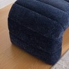 Hrinhom 69.7"W Chenille Bench, Channel Tufted Ottoman, Bed Bench - 4 of 4