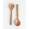 Slickblue Mango Wood Salad Servers, Hand-Carved, Perfect for Serving, 2 Style Options - 2 of 4