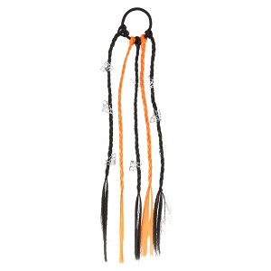 Unique Bargains Halloween Spider Web Hair Rope Black Orange 1 Pc - 1 of 3
