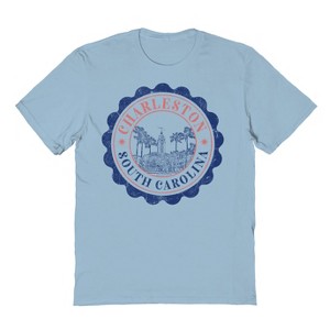 Social Collective Men's Charleston  Americana 4Th Of July Short Sleeve Graphic Cotton T-Shirt - Light Blue XXL - 1 of 4