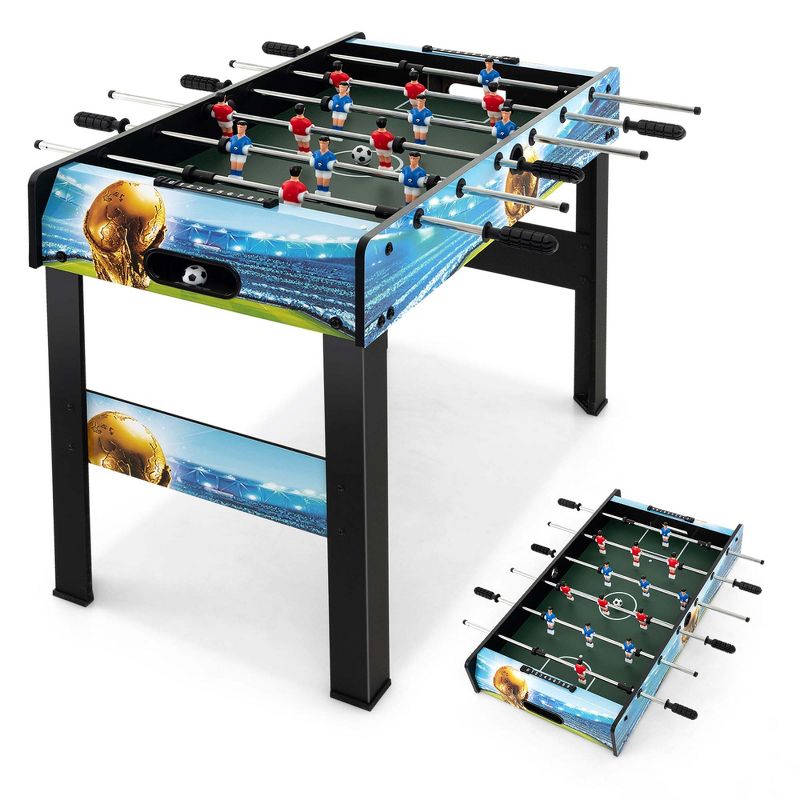 Costway 37 Inches Foosball Table with Removable Legs, 2 Balls and 2 Manual Scorers, 1 of 11