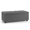 CAVINAS Linen Storage Ottoman Bench,Ottoman with Tufted Diamond Detail and Nailhead Trim for Living Room,Bedroom - 2 of 4