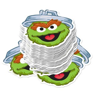Sesame Street Oscar Face 100ct Vinyl Large Deluxe Stickers Variety Pack - 1 of 4