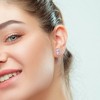 EVERLY JEWELRY |Rose Plated Sterling Silver 4.85 CT TGW Cubic Zirconia & Simulated Morganite Stud Earrings - 4 of 4